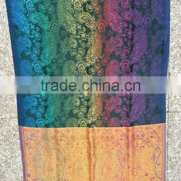 2017 Pashmina Scarf Ombre Rainbow Scarf Spring Fall Winter Scarf photo-3