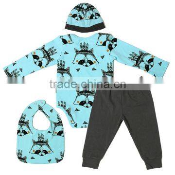 Latest product!aqua fo baby autumn four-piece suit wholesale clothing