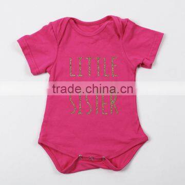 Summer 13 Colors Solid Color Gold Stamp Letters Designs Toddler Rompers For 0-24 Months In Stock photo-6