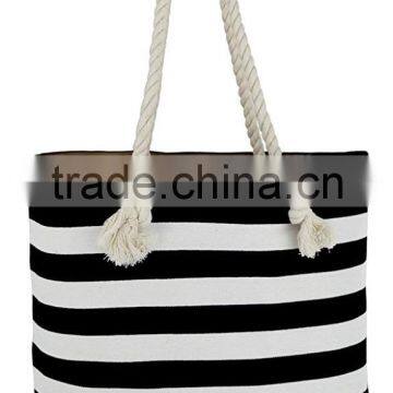 Pattern Stripes Woven Synthetic Straw Tote Womens Shoulder Handbag photo-2