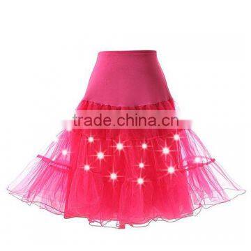 LED Light up Neon Tutu Petticoat Skirt 14 colors