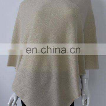 Hot sale lurex 100%cashmere poncho wholesale