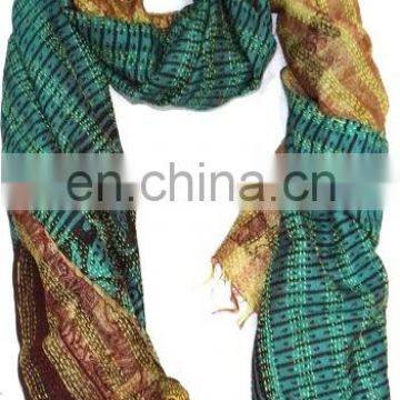 12 Pieces Mix Lot Whole Sale Multi Patch Work Kantha Scarves Designer Girl"s Beautiful Scarf photo-2