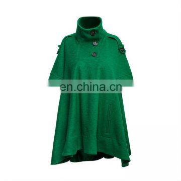 Womens Wool Poncho Cashmere Jacket Winter Cloak Coat photo-4