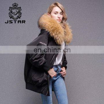 2017 Fashionable Winter Jacket Big Size Women Fur Parka With Raccoon Fur Collar Big Size photo-4