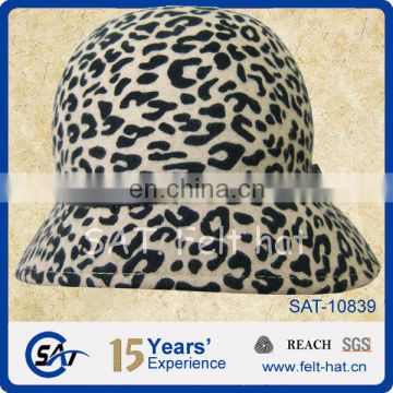 Fashion design leopard printed casual hats for ladies in 2013