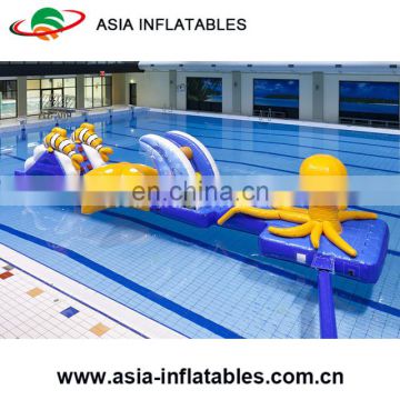 Ocean Fish Water Park Equipment Inflatable , Adult Inflatable Water Obstacle Course