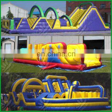 Inflatable car obstacle with slide,tunnel,jumping