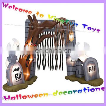 Lighted inflatable halloween arch