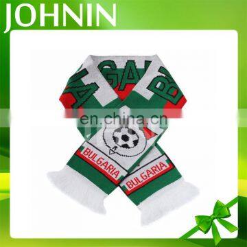 OEM Soccer Fans Use Free Size Custom Made Knitted Football Soccer Fans Scarf