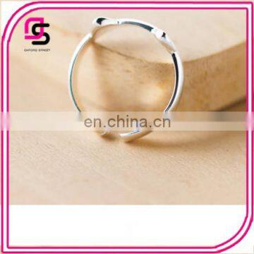 2017 New Style Sterling Silver Opening Adorable Cat Ear Ring Agent photo-2