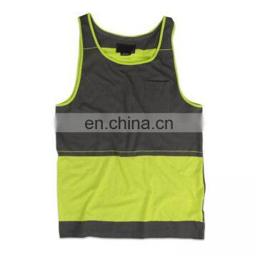 the Latest Design Men Fitness Vest Plain Cheap Design Pocket Tank Tops for Men photo-2