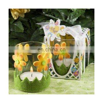 Cheery Floral Design Candle Holder Favors