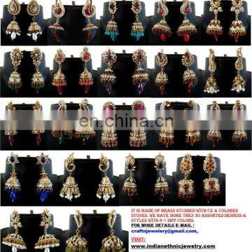 Wholesale Victorian earrings - traditional jhumka earrings - online victorian jewelry earrings -