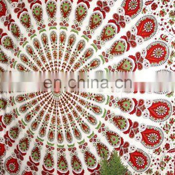 Queen Size Wall Hanging Mandala Tapestries Hippie Art Tapestry Beach Throw Blanket Hippie Peacock Wall Hanging Picnic Wholesale photo-3