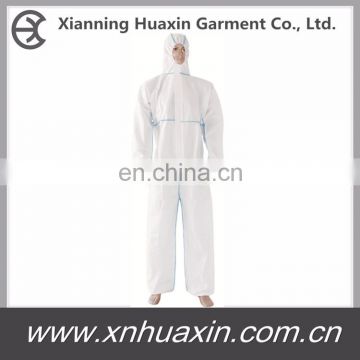 White Bounded Coverall with Hood