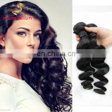 Youth Beauty Hair top quality 2017 Malaysian 9A human virgin hair weaving in loose wave cuticle aligned high feedback