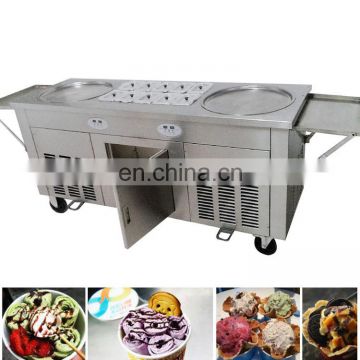 double pan fried ice cream roll premix machine