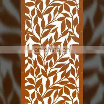 Chinese supplier corten steel screens laser cut screens for decoration