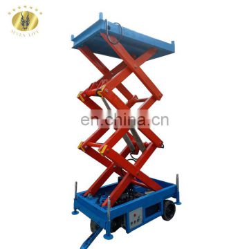 7LSJY Shandong SevenLift 5.5m 800kg Actuation upright hydraulic battery powered electric manual scissor lifts