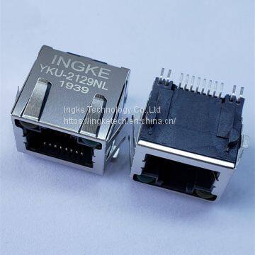 Ingke YKU-2129NL Direct Substitute 6339191-1 1 Port SMT RJ45 8P8C Jacks Without Magnetics