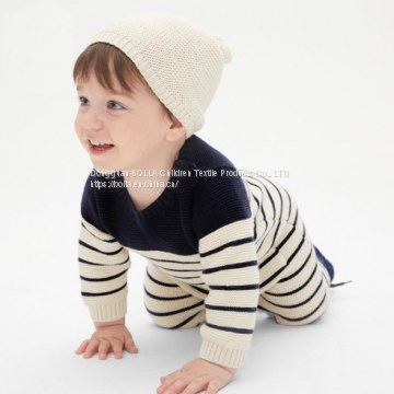 100% Super Soft Organic Cotton Jersey Baby Jumpsuit, Children's Cotton Pajamas in Stock photo-4