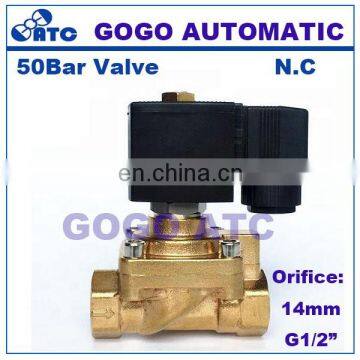 50bar Air Compressor Injection Valve Gas Solenoid Valve 1/2" JT5241015 NC Diaphragm Brass Water Valve for Blowing Machine photo-2