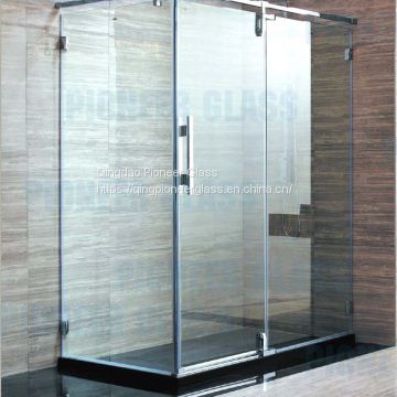 Tempered glass shower partition