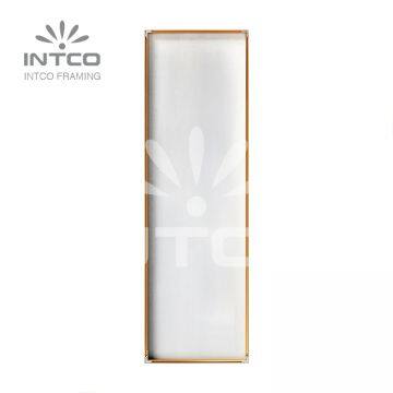 Gold Aluminum Framed Mirror, Full Length Floor Mirror, Custom Metal Mirror Frames photo-5