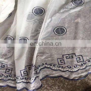 Western style embroidery design New voile Bicolor Shape twill sew on patches applique curtain fabric