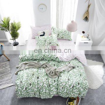 Whole Sale 100% Cotton Bedding Sets Duvet Cover Bed Linen Sheets With Green Tree Delicate Pattern High Quality for Living Room photo-3
