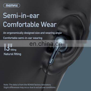 Remax RM-512 Cheap Metallic Wired Earphones In-ear Mini Headphone Sports Earphone With Mic