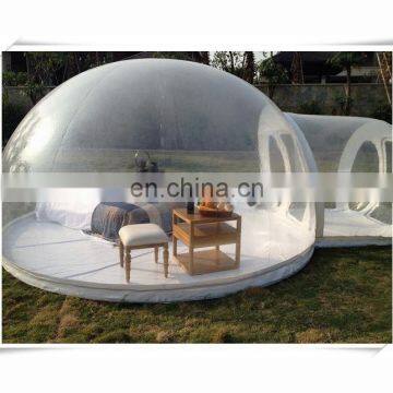 Outdoor Advertising Inflatables Transparent Inflatable Camping Bubble Tent With Tunnel