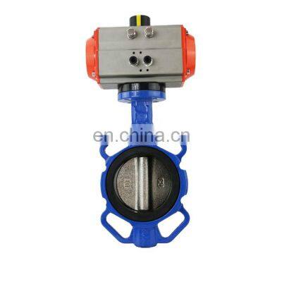 Bundor Pneumatic Butterfly Valve DN65 Rubber Seat Wafer Butterfly Valve Supplier