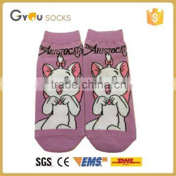 Cat lady pattern 2016 women cartoon cotton socks wholesale