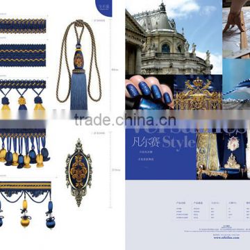 Versailles style--Sapphire blue,curtain tassel fringe,wholesale tassels,tassel and fringe