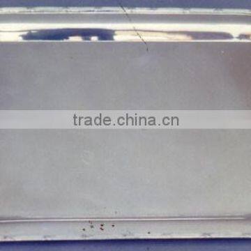 Silver Rectangular Oval Serving Tray photo-6