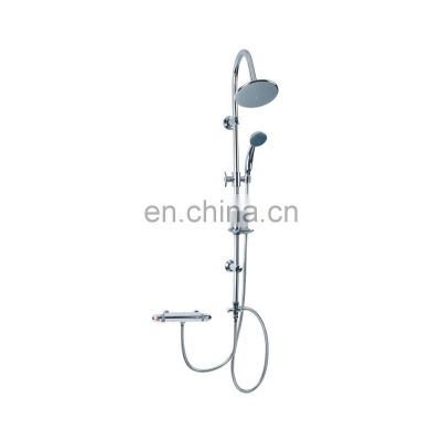 ABS Plastic Multi-functional Shower Column Set With Hand Shower And Shower Head in Chrome Plate Finish