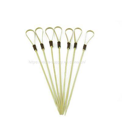 35cm Natural Bamboo Bbq Rotisserie Bamboo Skewers for Restaurant photo-3