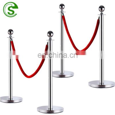 New style belt barrier queue stanchions velvet rope and stand