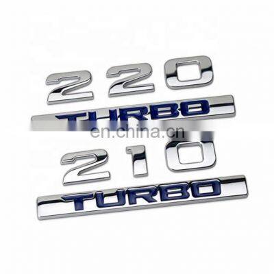 Customized Plastic Chrome Number Letter Car Body Decoration Decal Car Emblem Badge Sticker