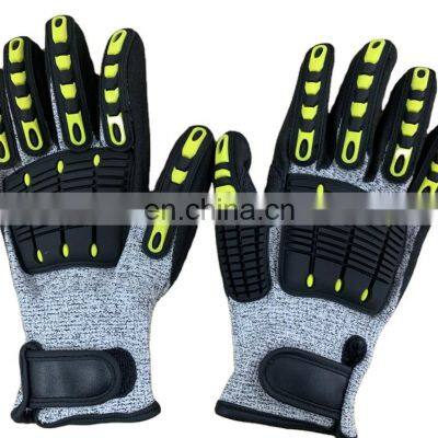 Iron Clad Sandy Nitrile Coating Multi Function Anti Cut 5 Resistant Impact Utility Mechanics Work Gloves photo-5