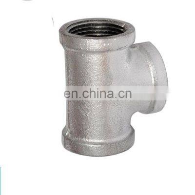 dimension iso49 banded beaded tee galvanized black malleable iron pipe fittings din for europe