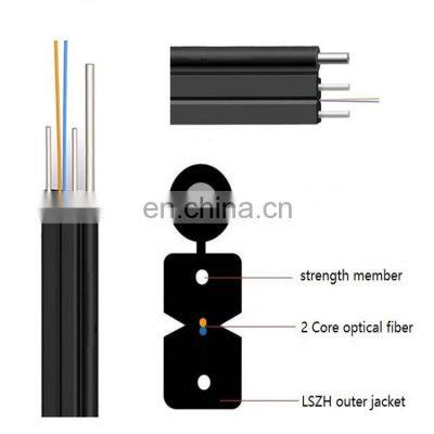 FTTH Indoor Outdoor 2 Core Hilos 2f Self-support Steel Wire Type Fiber Optic Cable FTTH Single Mode Drop Cable GJYXCH GJYXFCH