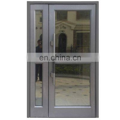 Sound proof office entrance glass dutch door aluminium metal glass double entry doors