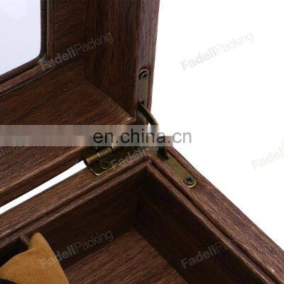 Hot- Selling Watch Case Display 3 Slots Wooden Watch Box Packaging With Lock photo-4