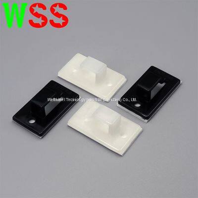 Factory Price Self Adhesive Wire Saddle Cable Clamp Clips Plastic Wire Saddle On Adhesive Base