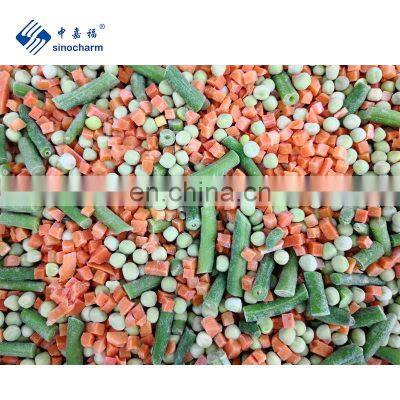 Sinocharm BRC A Approved Green Peas and Carrot IQF Mixed Vegetables Frozen Vegetables Blends