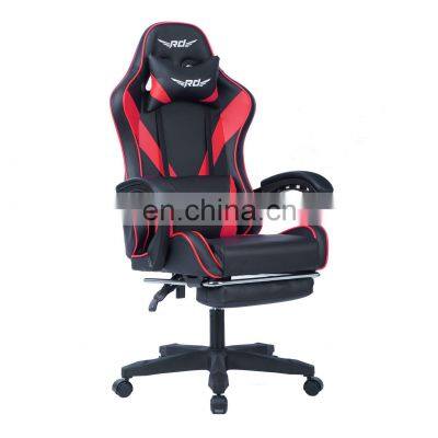 luxury high quality cheap price factory customized made swivel reclining gaming chair with footrest