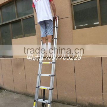 Double side telescopic aluminum step ladder with 2.6m+2.6m